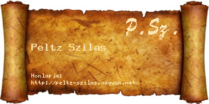 Peltz Szilas névjegykártya